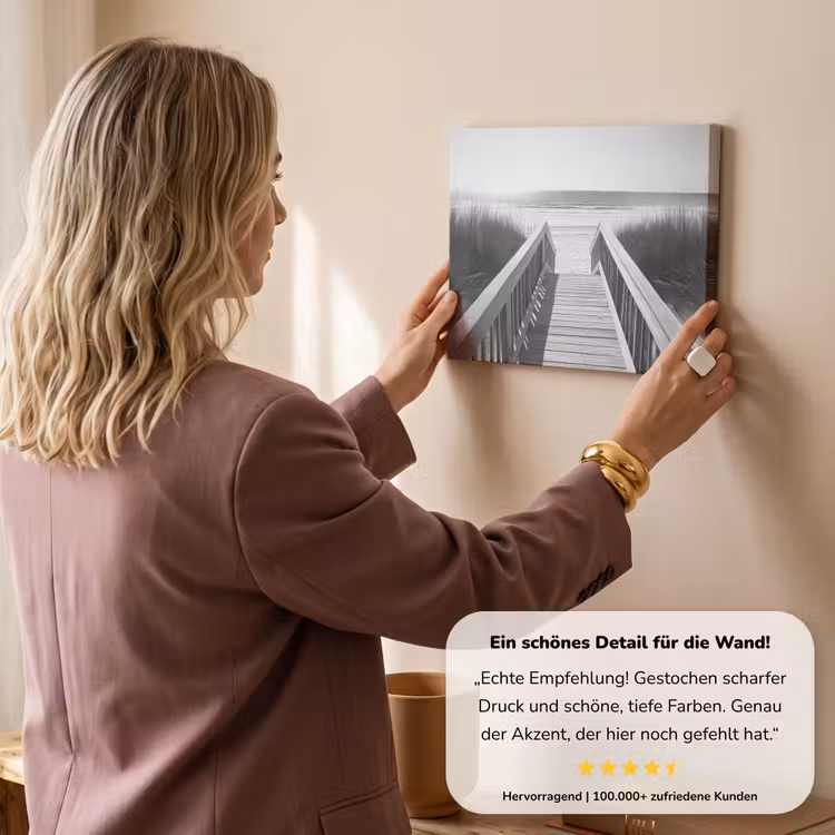 Loopbrug - Hout - Strand - Zee canvas 2cm klein -sfeer3