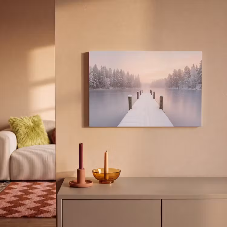 Steiger - Meer - Mist - Winter - Serene canvas 2cm klein -sfeer1