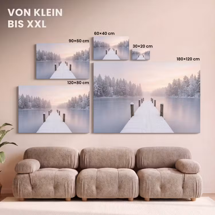 Steiger - Meer - Mist - Winter - Serene canvas 2cm klein -Xsfeer8_DE