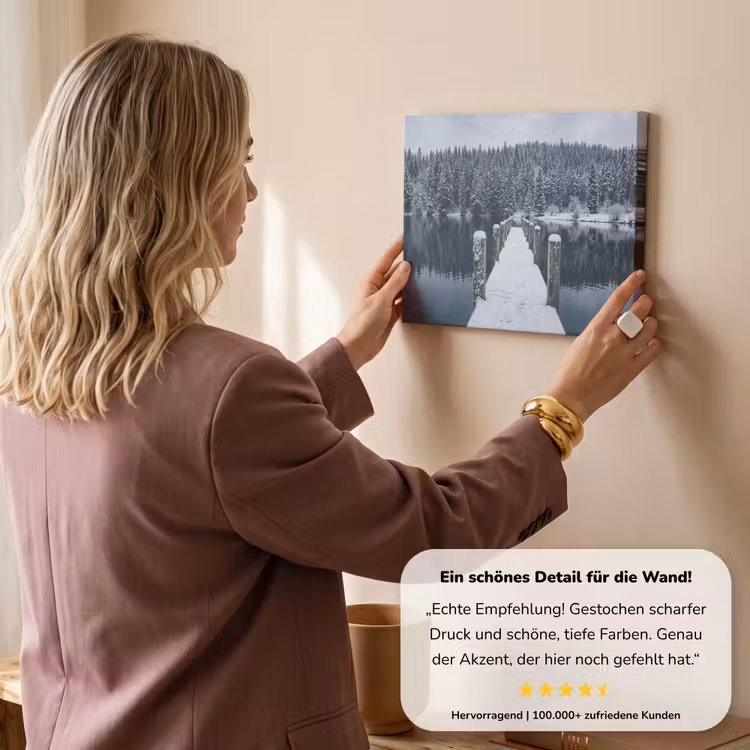 Steiger - Meer - Sneeuw - Bergen - Rustgevend canvas 2cm klein -sfeer3