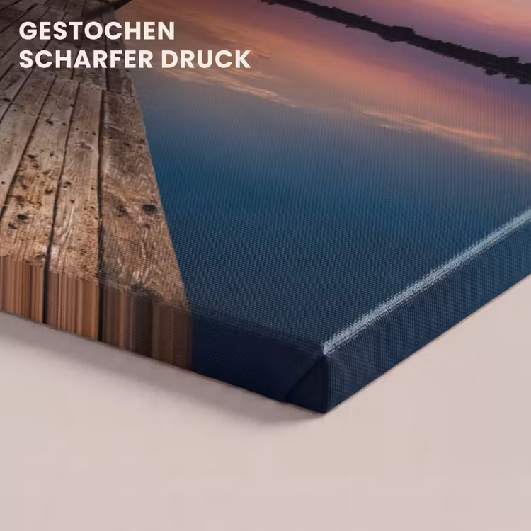 Steiger - Water - Zonsondergang - Roze - Horizon canvas 2cm klein -closeup_print_DE