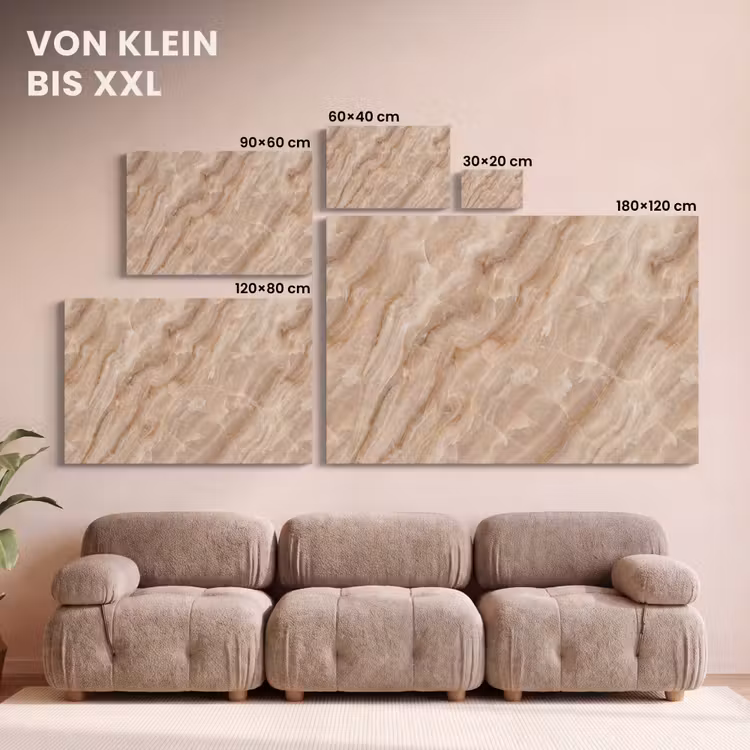 Steen - Ader - Natuur - Modern - Beige canvas 2cm klein -Xsfeer8_DE