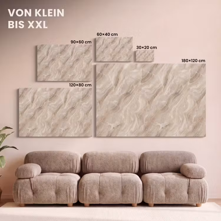 Steen - Golvend - Abstract - Beige canvas 2cm klein -Xsfeer8_DE