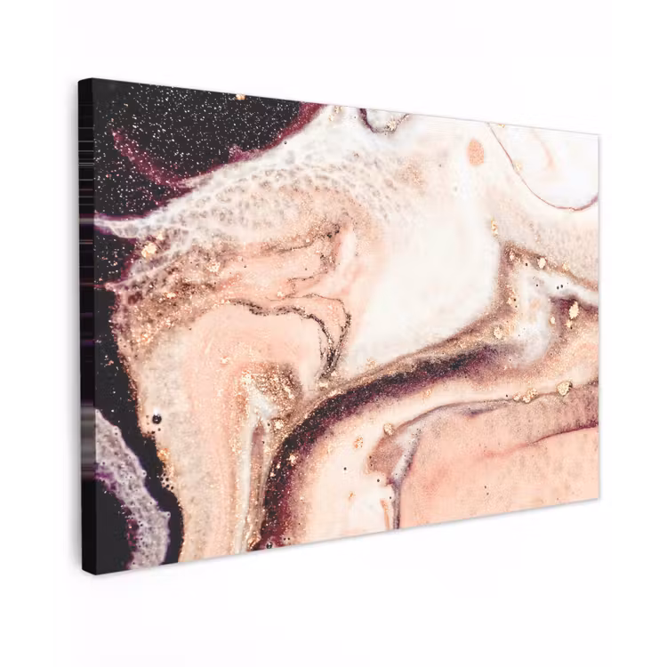 Steen - Marmer - Edelsteen - Abstract - Natuur - Roze canvas 2cm klein -z3d
