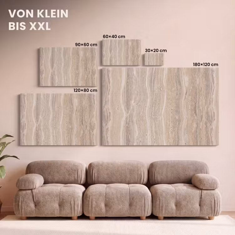 Steen - Patroon - Textuur - Natuurlijk - Beige canvas 2cm klein -Xsfeer8_DE