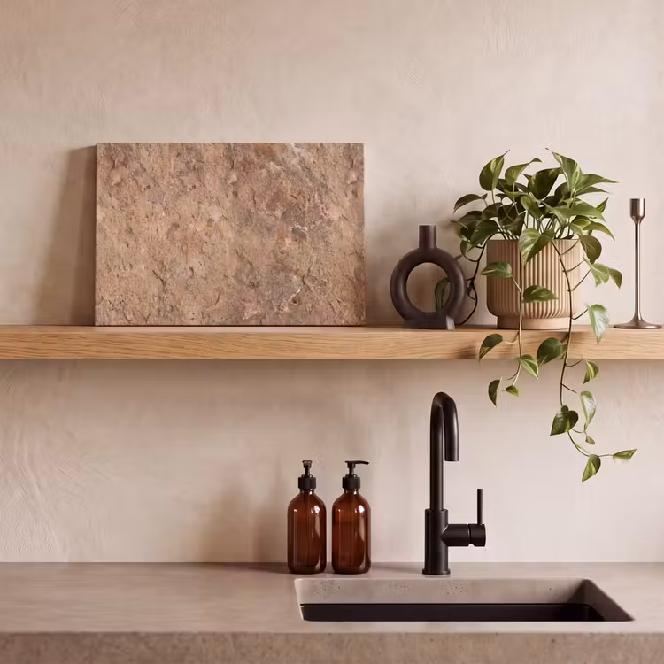 Steen - Natuur - Textuur - Abstract - Bruin canvas 2cm klein -sfeer3