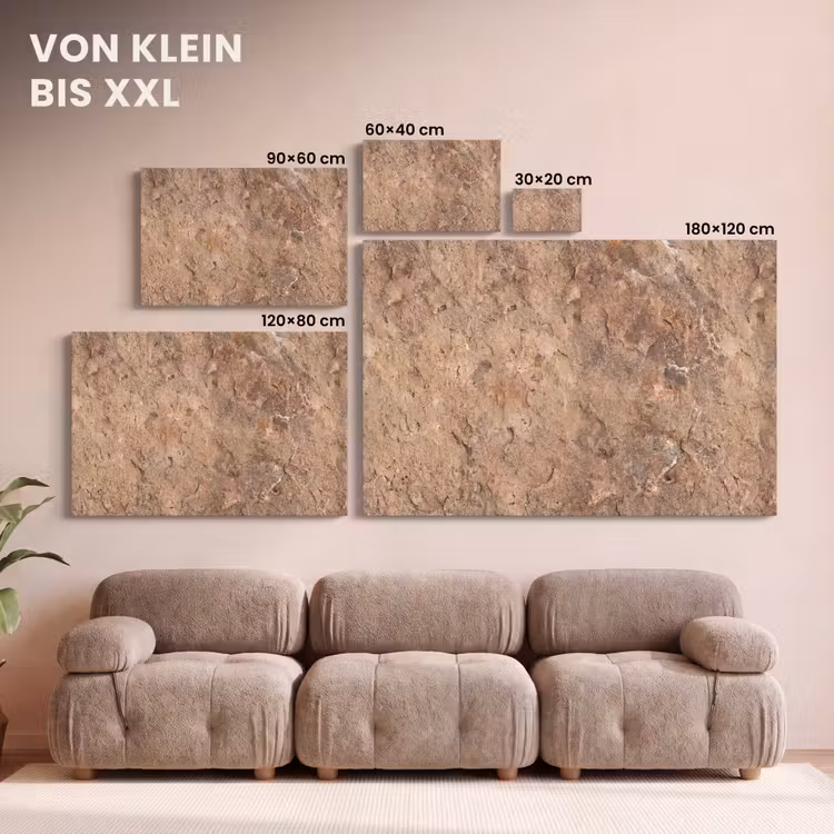 Steen - Natuur - Textuur - Abstract - Bruin canvas 2cm klein -Xsfeer8_DE