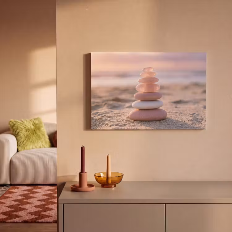 Stenen - Zand - Roze canvas 2cm klein -sfeer1