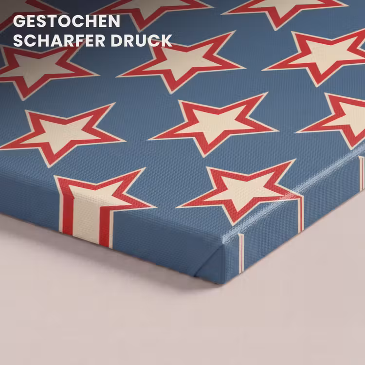 Ster - Klassiek - Blauw canvas 2cm klein 34 -closeup_print_DE