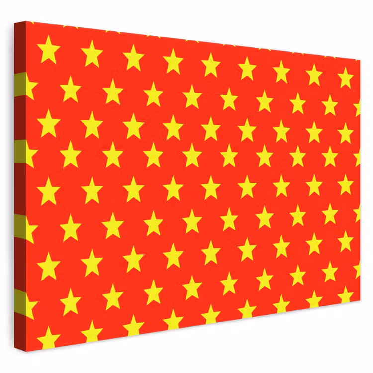 Ster - Patroon - Geel canvas 2cm klein 34 -3d