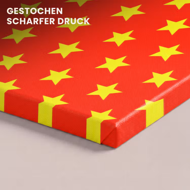 Ster - Patroon - Geel canvas 2cm klein 34 -closeup_print_DE