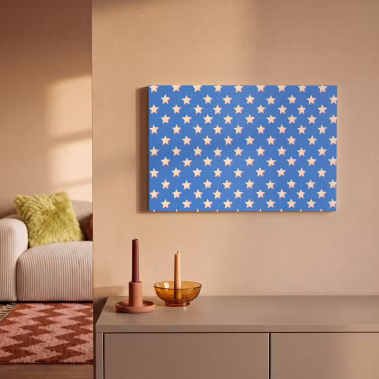 Sterren - Patroon - Blauw canvas 2cm klein 34 -sfeer1