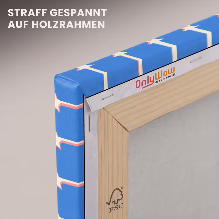 Sterren - Patroon - Blauw canvas 2cm klein 34 -uniquesellingpoint_afwerking-onlywow_DE