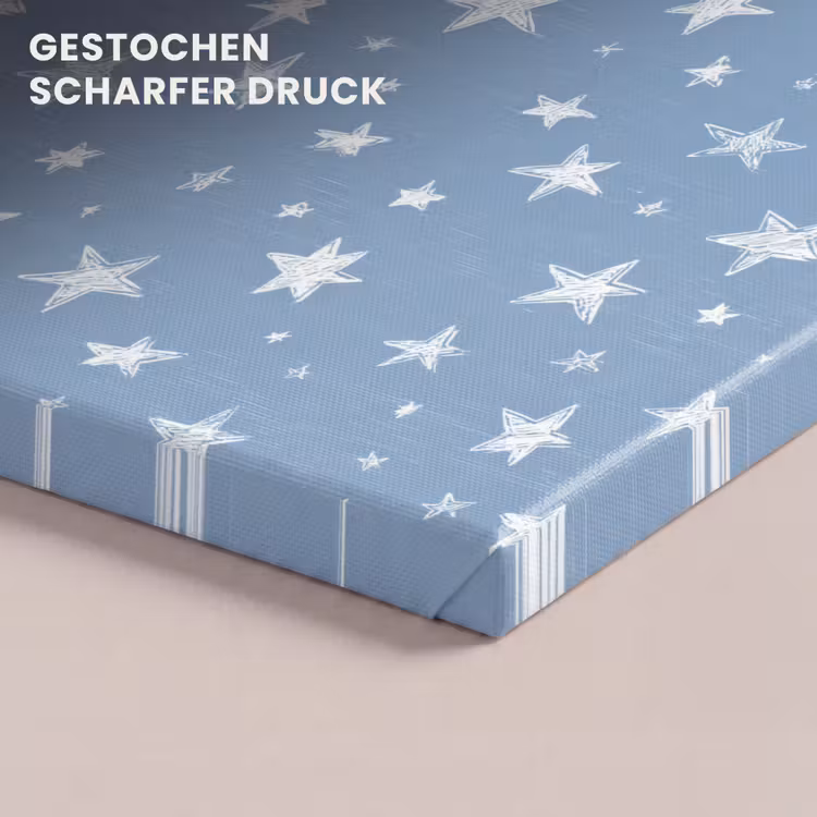 Sterretjes - Patroon - Blauw canvas 2cm klein 34 -closeup_print_DE