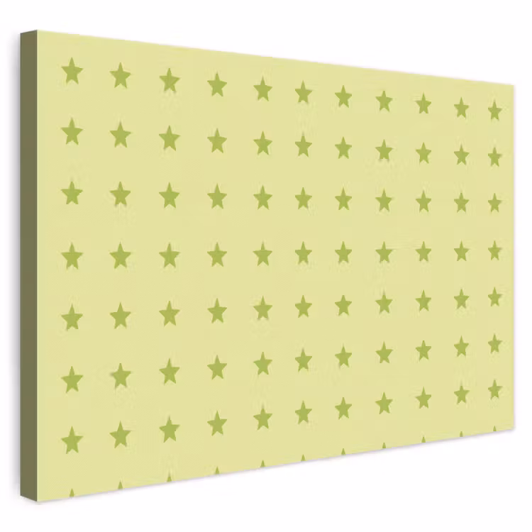 Sterren - Patroon - Groen canvas 2cm klein 34 -3d