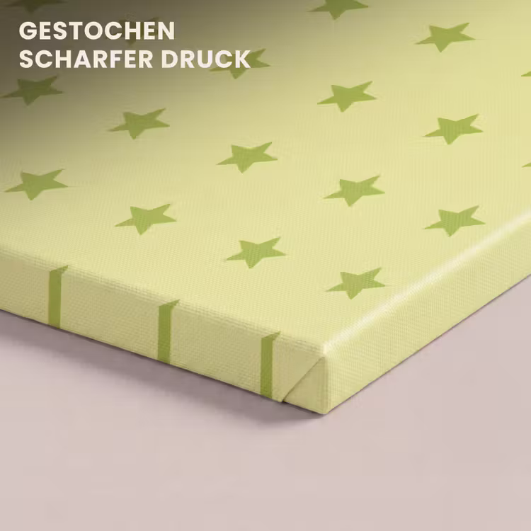 Sterren - Patroon - Groen canvas 2cm klein 34 -closeup_print_DE