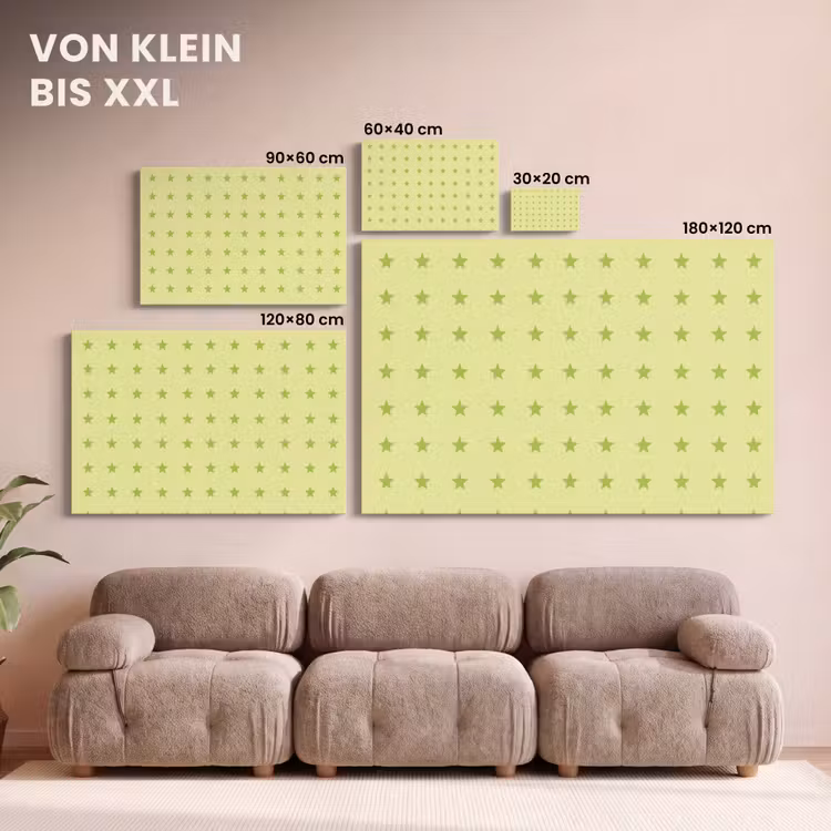 Sterren - Patroon - Groen canvas 2cm klein 34 -Xsfeer8_DE