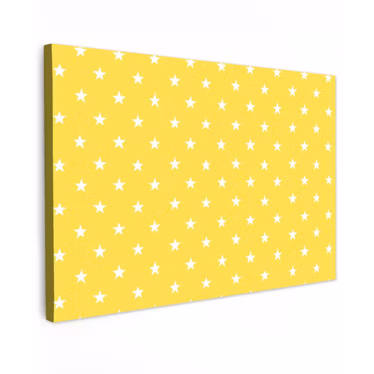 Sterren - Patroon - Minimalistisch - Geel canvas 2cm klein 34 -z3d