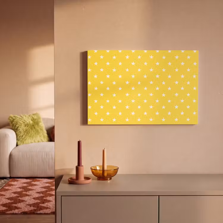 Sterren - Patroon - Minimalistisch - Geel canvas 2cm klein 34 -sfeer1