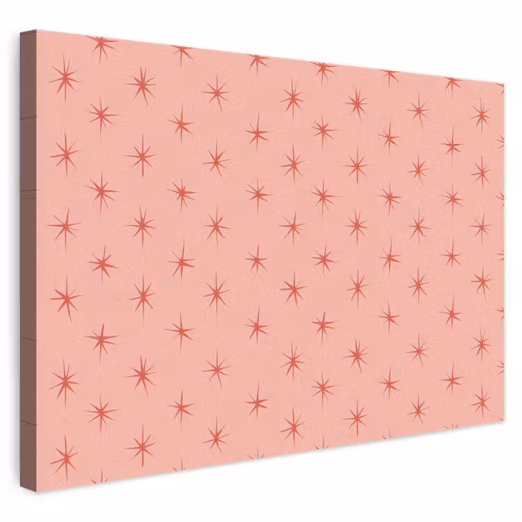 Sterretjes - Patroon - Oranje canvas 2cm klein 34 -3d