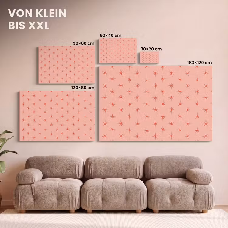 Sterretjes - Patroon - Oranje canvas 2cm klein 34 -Xsfeer8_DE