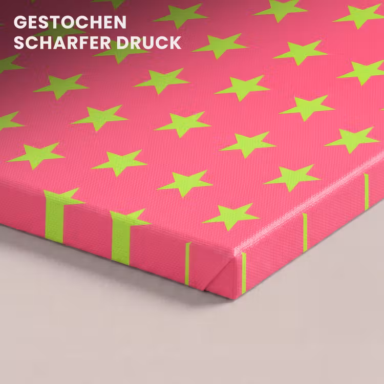 Sterren - Patroon - Roze canvas 2cm klein 34 -closeup_print_DE