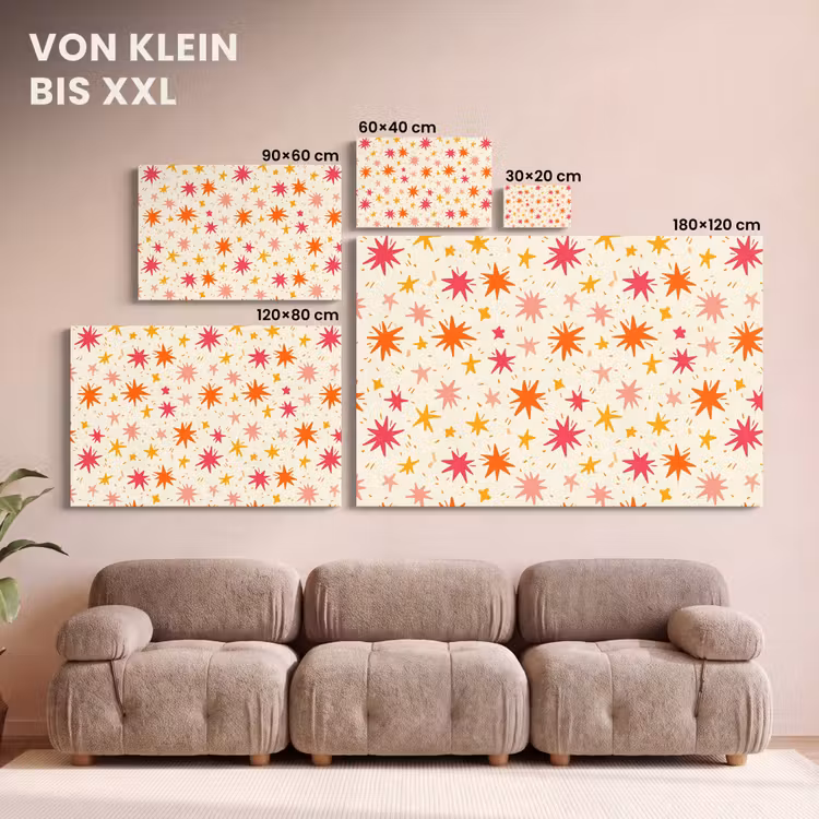 Sterren - Speels - Kleurrijk canvas 2cm klein 34 -Xsfeer8_DE
