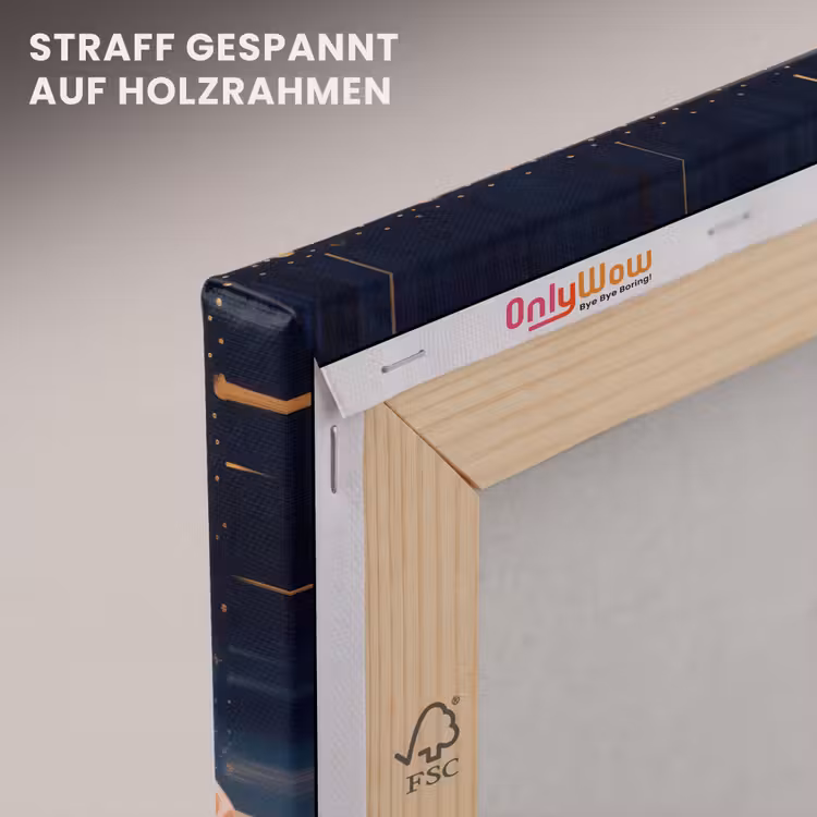 Sterrenhemel - Palmen - Rivier canvas 2cm klein -uniquesellingpoint_afwerking-onlywow_DE
