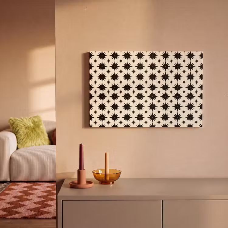 Stervormen - Geometrisch - Zwart canvas 2cm klein 34 -sfeer1