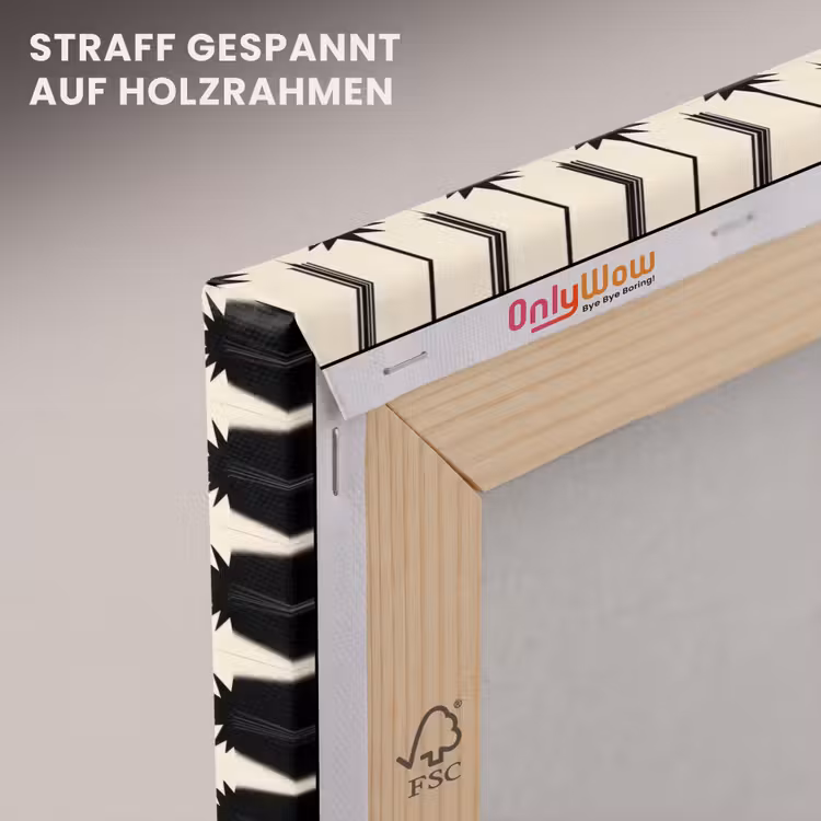 Stervormen - Geometrisch - Zwart canvas 2cm klein 34 -uniquesellingpoint_afwerking-onlywow_DE