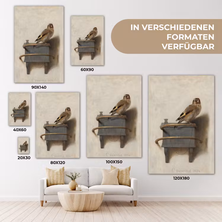Puttertje - Oude Meester - Carel Fabritius canvas 2cm klein -Xsfeer8_DE