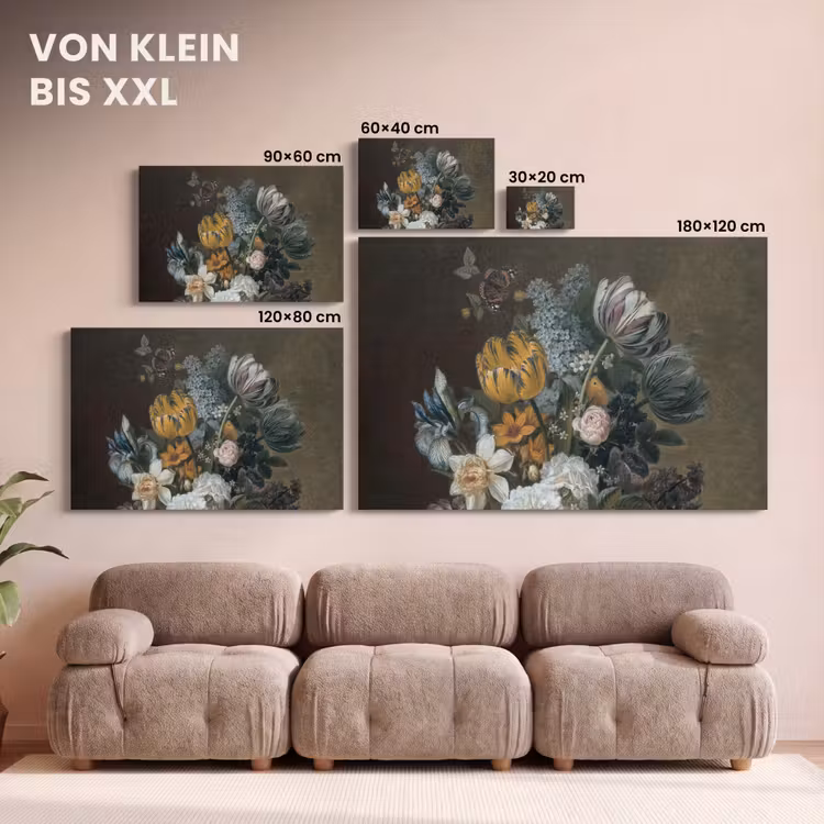Stilleven met bloemen - Schilderij van Eelke Jelles Eelkema canvas 2cm klein -Xsfeer8_DE