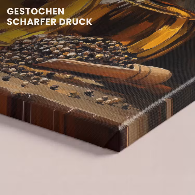 Stilleven - Olijfolie - Knoflook - Kruiden canvas 2cm klein -closeup_print_DE