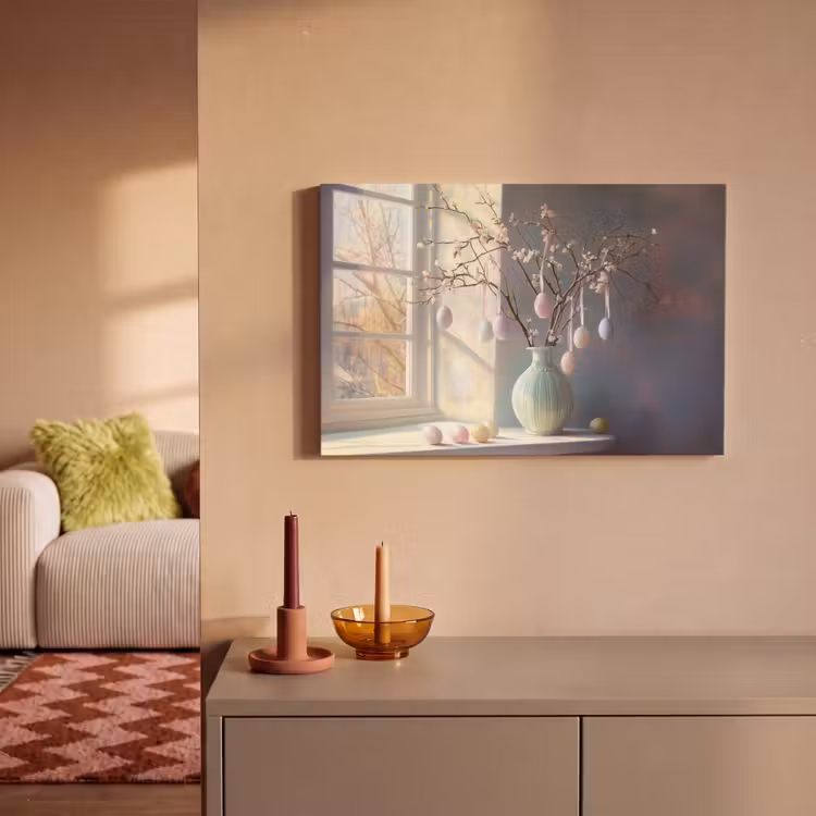 Stilleven - Vaas - Paastak canvas 2cm klein -sfeer1