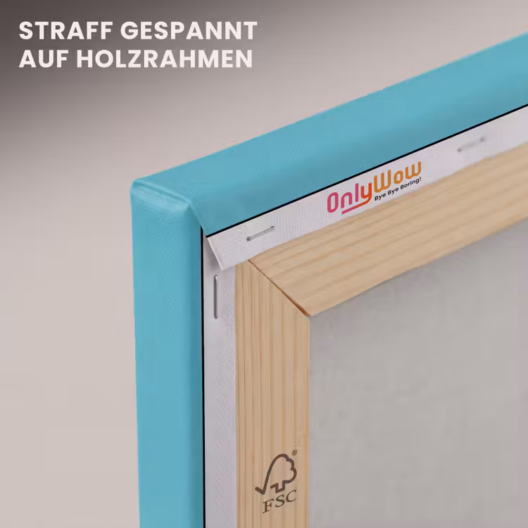 Strand - Blauwe lucht - Geel - Parasol canvas 2cm klein -uniquesellingpoint_afwerking-onlywow_DE
