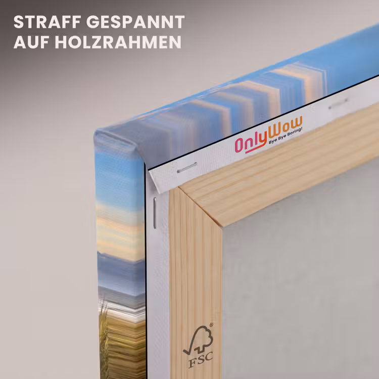 Strand - Duin - Gras - Zonsondergang - Zee canvas 2cm klein -uniquesellingpoint_afwerking-onlywow_DE
