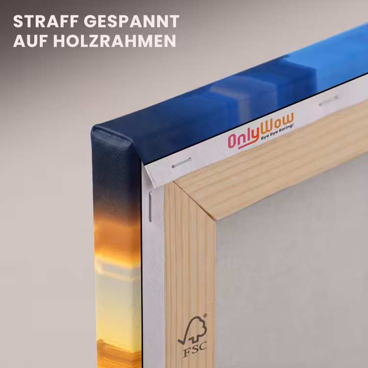 Strand - Horizon - Zonsondergang - Palmboom - Zee canvas 2cm klein -uniquesellingpoint_afwerking-onlywow_DE
