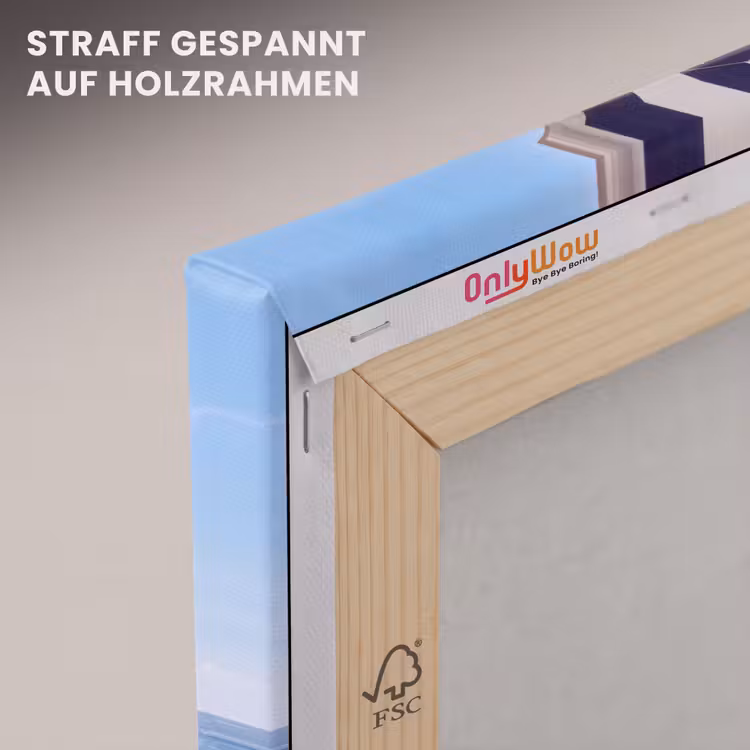Strand - Ligstoel - Parasol - Zomer - Blauw canvas 2cm klein -uniquesellingpoint_afwerking-onlywow_DE