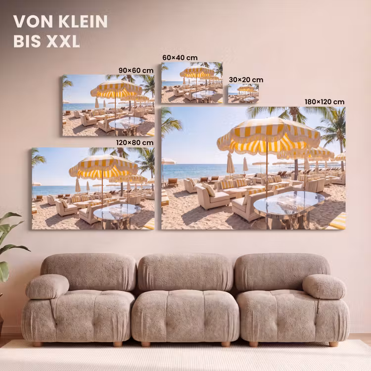Strand - Ligbedden - Vakantie - Modern - Geel canvas 2cm klein -Xsfeer8_DE