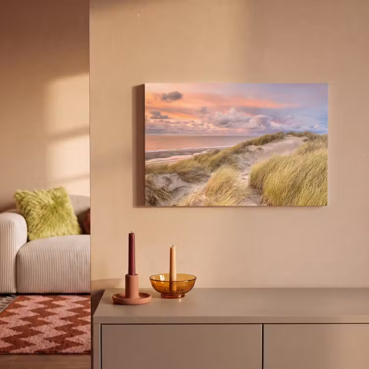 Strand - Zee - Duin - Zonsondergang canvas 2cm klein -sfeer1