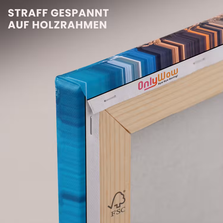 Strand - Zee - Rotsen - Natuur - Blauw canvas 2cm klein -uniquesellingpoint_afwerking-onlywow_DE