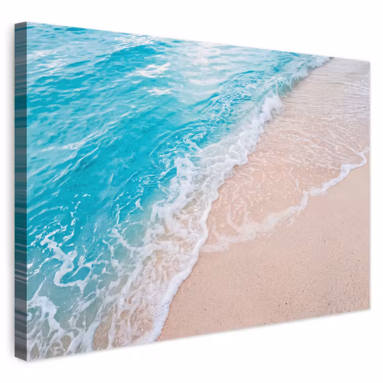 Strand - Zee - Golf - Natuur - Blauw canvas 2cm klein -3d