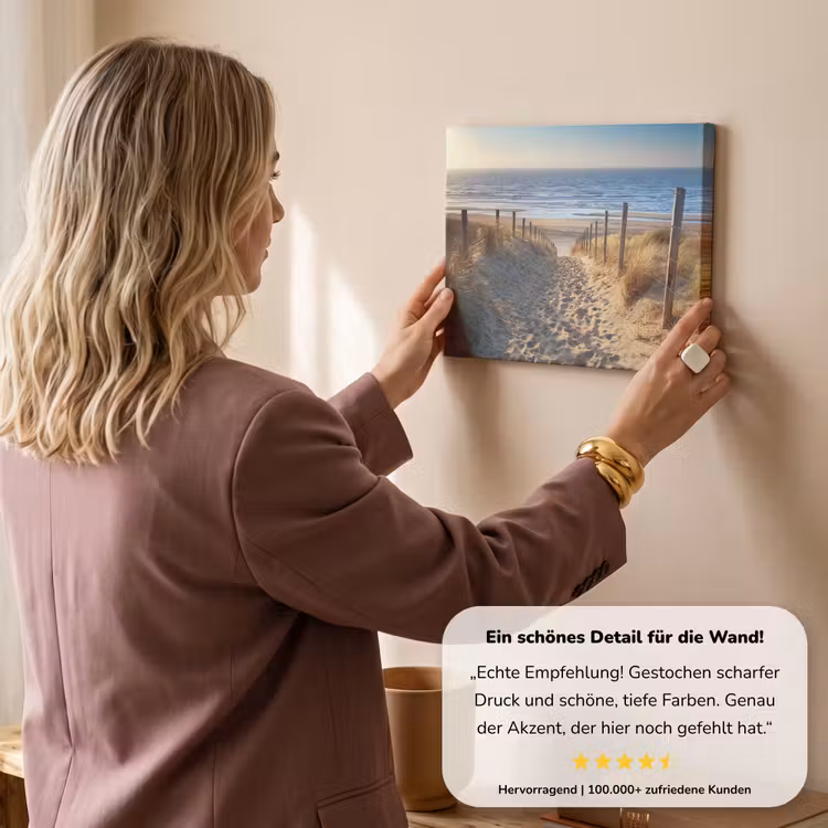 Strand - Zee - Nederland - Duinen - Zon canvas 2cm klein -Xsfeer7_DE