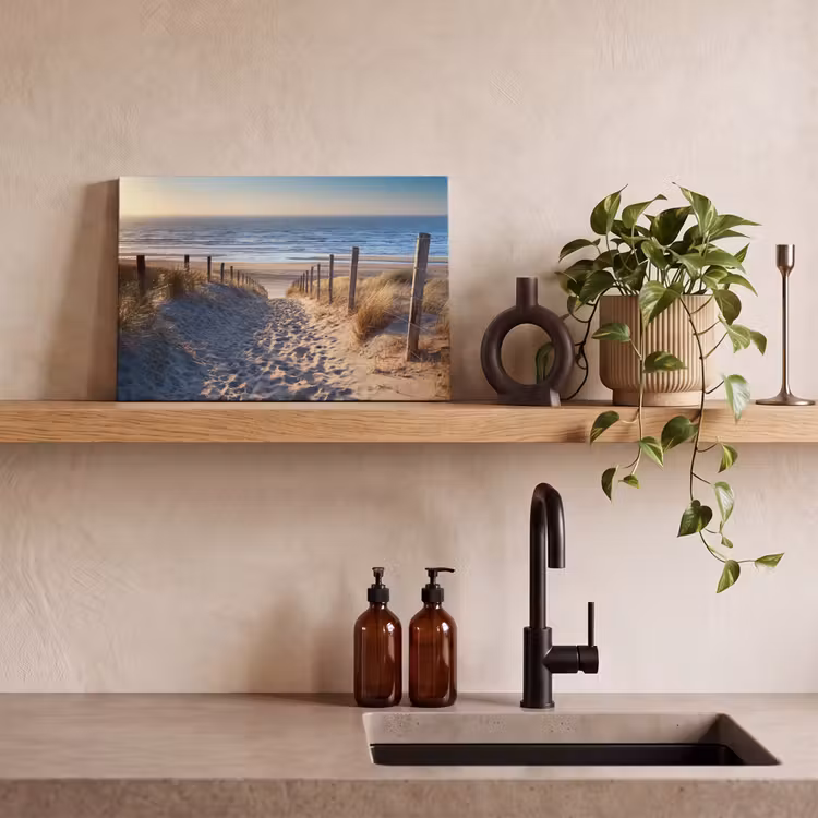Strand - Zee - Nederland - Duinen - Zon canvas 2cm klein -sfeer6