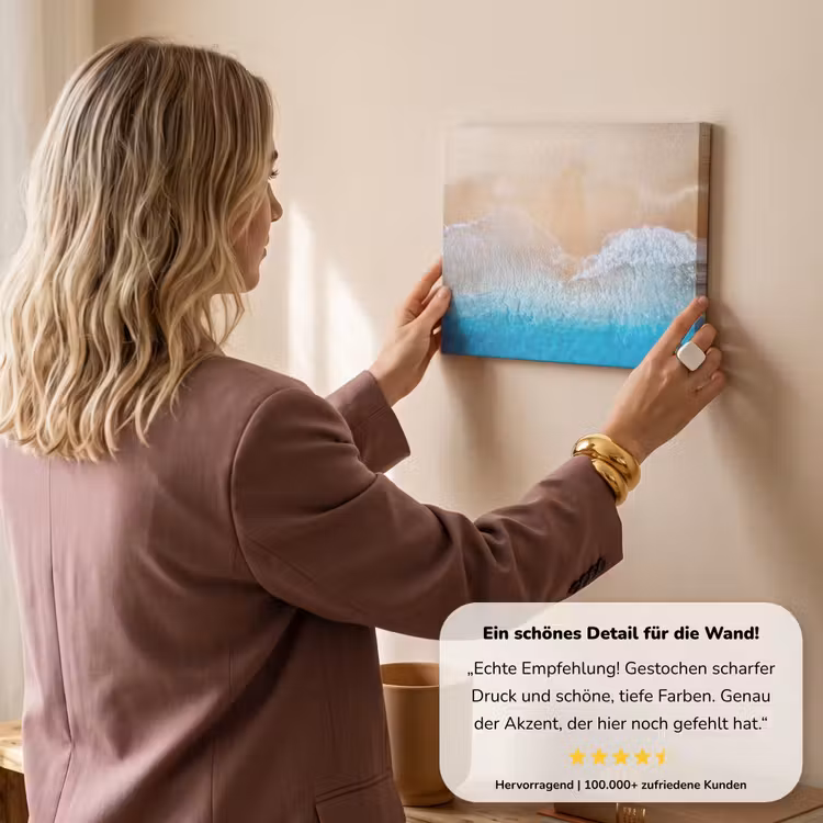 Strand - Zee - Zand - Zomer - Blauw - Golven canvas 2cm klein -Xsfeer7_DE