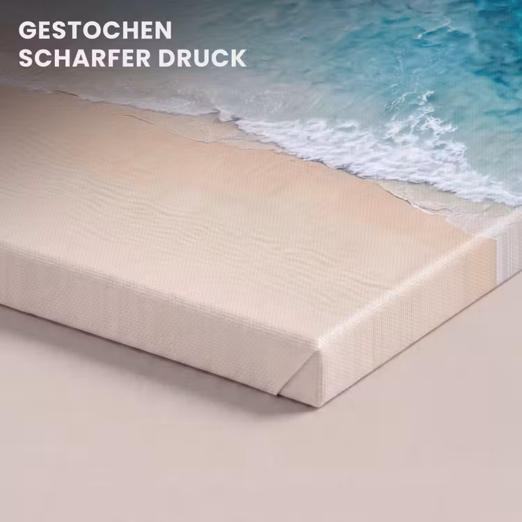 Strand - Zee - Golven - Natuur - Blauw canvas 2cm klein -closeup_print_DE