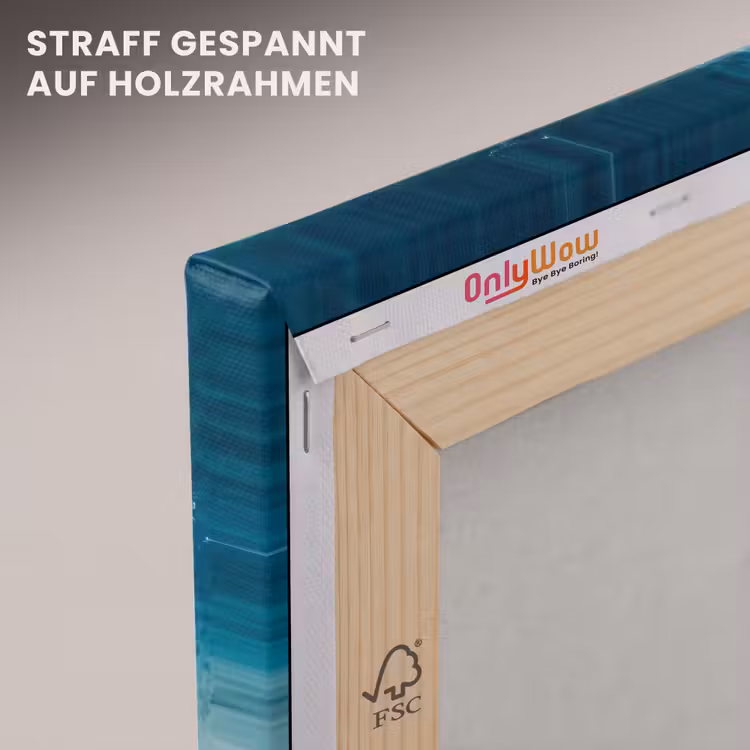 Strand - Zee - Golven - Natuur - Blauw canvas 2cm klein -uniquesellingpoint_afwerking-onlywow_DE