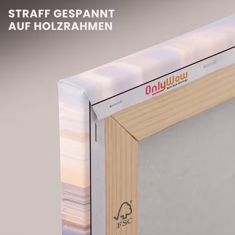 Strand - Zee - Golven - Natuur - Zonsondergang canvas 2cm klein -uniquesellingpoint_afwerking-onlywow_DE