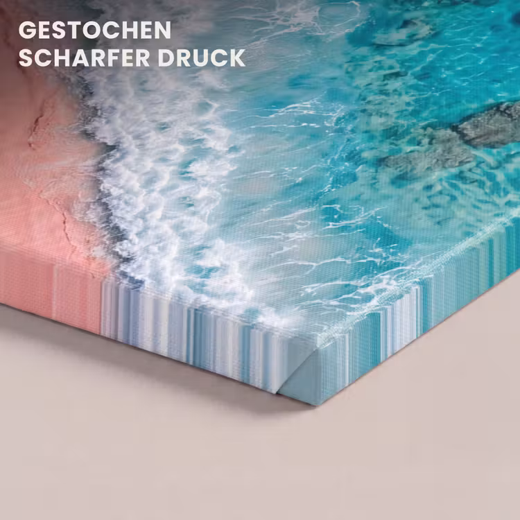 Strand - Oceaan - Golven - Roze Zand - Natuur canvas 2cm klein -closeup_print_DE