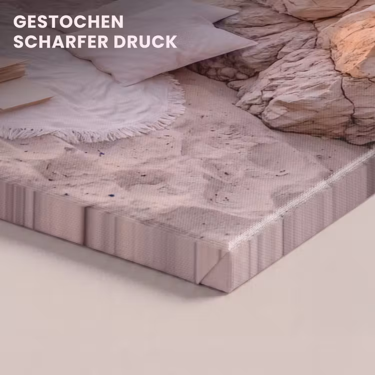 Strand - Picknick - Zonsondergang - Zomer - Natuur canvas 2cm klein -closeup_print_DE